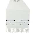 thumbnail image 1 of Fennco Styles Boho Chic Stitched Chevron Fringe 14 x 71 Inch Cotton Blend Table Runner, 1 of 4