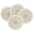 thumbnail image 1 of Fennco Styles Boho Mandala Fringe Decorative Cotton Placemats 13-inch Round, Set of 4 - Multicolored Heat Resistant Insulation Table Mats for Home Decor, Dining Table, Banquets and Special Events, 1 of 5