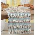 thumbnail image 1 of Fennco Styles Boho Shaggy Striped Woven Table Runner 16" W x 72" L - Multicolor Table Cover for Home Décor, Dining Table, Banquets, Holidays and Special Occasions, 1 of 1