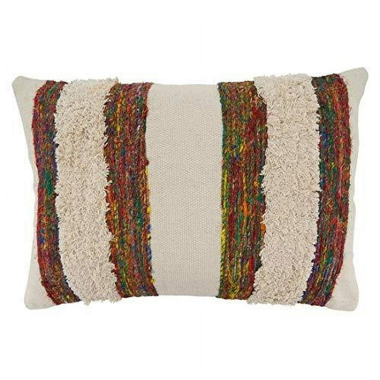 Boho fringe throw clearance pillow