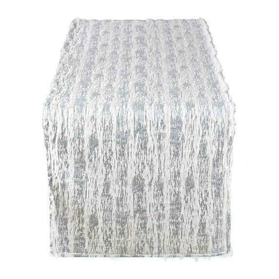 Fennco Styles Brushed Metallic Foil Collection Glamorous Faux Fur Home Décor