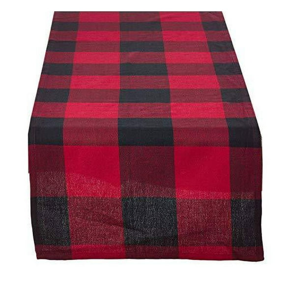 Fennco Styles Buffalo Check Plaid Design Cotton Down Filled Throw Pillow