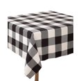 thumbnail image 1 of Fennco Styles Buffalo Check Plaid Design Cotton Tablecloth (65"x140" Tablecloth, Black), 1 of 3