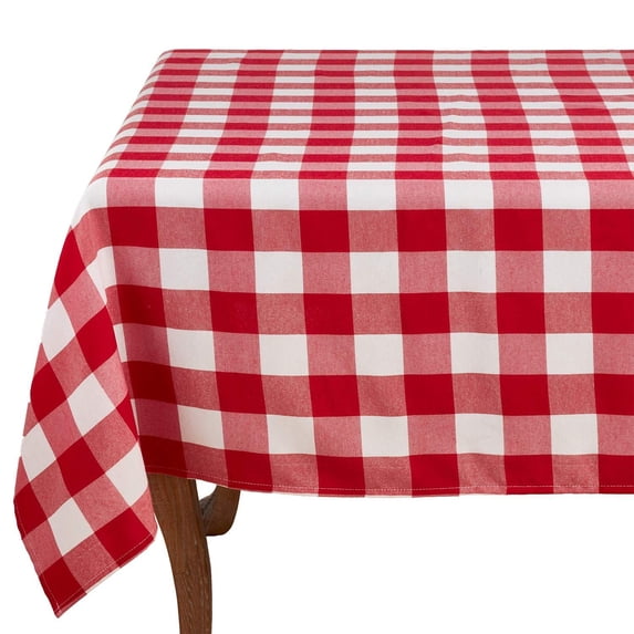 Fennco Styles Buffalo Plaid Collection Classic Checked Cotton Blend Table Linens