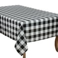 thumbnail image 1 of Fennco Styles Buffalo Plaid Collection Classic Checked Cotton Blend Tablecloth - Black 70" x140" Tablecloth, 1 of 3