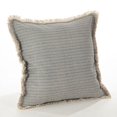 thumbnail image 1 of Fennco Styles Canberra Collection Fringed Pinstriped Down Filled Cotton Throw Pillow - 20"x20", 1 of 2