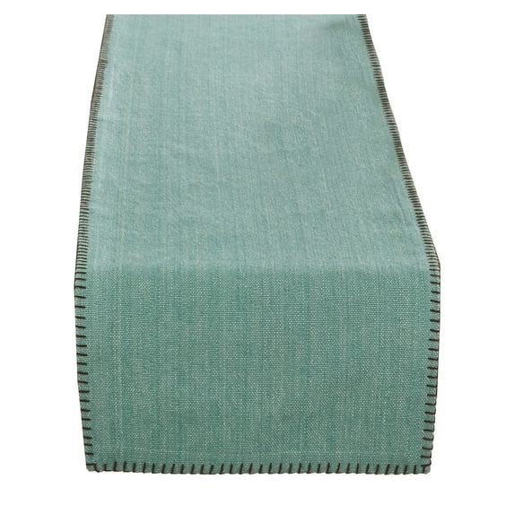 Fennco Styles Celena Collection Contemporary Whip Stitched 100% Pure Cotton Table Linens