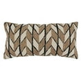 thumbnail image 1 of Fennco Styles Chevron Embroidered Block Print Cotton Decorative Throw Pillow Cover 12" W x 24" L - Natural Cushion Case for Home, Couch, Living Room and Office Décor, 1 of 13