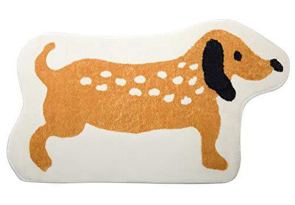 Fennco Styles Children Cartoon Brown Dog Shaped Area Rug for Bedroom ...