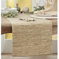 thumbnail image 1 of Fennco Styles Chindi Striped Farmhouse Table Runner 16" W x 72" L - Brown Woven Table Cover for Home, Dining Room, Banquets, Family Gathering and Special Occasion, 1 of 1