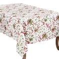 thumbnail image 1 of Fennco Styles Christmas Holly Ribbon Print Tablecloth 50 x 70 Inche, 1 of 3