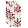 thumbnail image 1 of Fennco Styles Christmas Snowflake Cotton Table Runner 14" W x 72" L - Red Festive Table Cover for Home Décor, Banquet, Family Gathering, Holiday and Special Occasion, 1 of 8