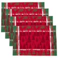 thumbnail image 1 of Fennco Styles Christmas Tree Plaid Design 100% Cotton Placemats 13 x 19 Inch, Set of 4 - Red Table Mats for Home, Holiday, Family Gathering and Special Ocassion, 1 of 3