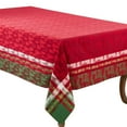 thumbnail image 1 of Fennco Styles Christmas Tree Plaid Design 100% Cotton Tablecloth 70 x 70 Inch - Red Table Cover for Home, Holiday, Family Gathering and Special Ocassion, 1 of 4