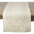 thumbnail image 1 of Fennco Styles Classic Embroidery Scroll Border Linen Blend 16 x 54 Inch Table Runner – Natural Table Cover for Wedding, Banquet, Special Events and Home Décor, 1 of 3
