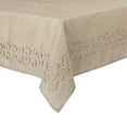 thumbnail image 1 of Fennco Styles Classic Embroidery Scroll Border Linen Blend 67 x 67 Inch Tablecloth - Natural Tablecloth for Wedding, Banquet, Special Events and Home Décor, 1 of 4