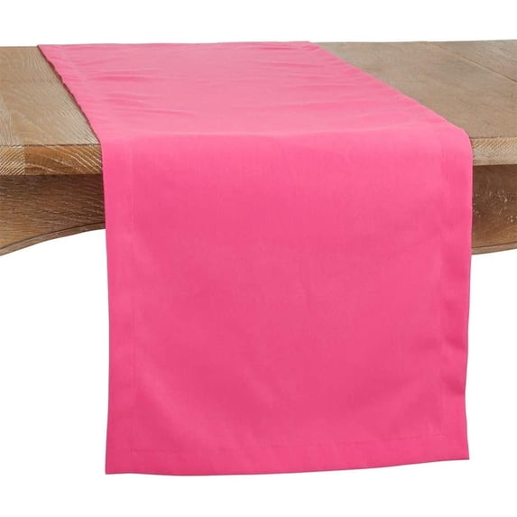 Fennco Styles Classic Everyday Design Solid Color Table Runner 16 x 90 Inch - Fuchsia Table Cover for Home Décor, Banquets, Family Gathering and Special Occasion