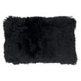 thumbnail image 1 of Fennco Styles Classic Faux Fur Decorative Throw Pillow Cover 12 x 20 Inch - Black Plush Cushion Case for Home, Couch, Living Room, Office and Holiday Décor, 1 of 6