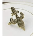 thumbnail image 1 of Fennco Styles Classic Fleur De Lis Metal Napkin Rings, Set of 4, 1 of 6