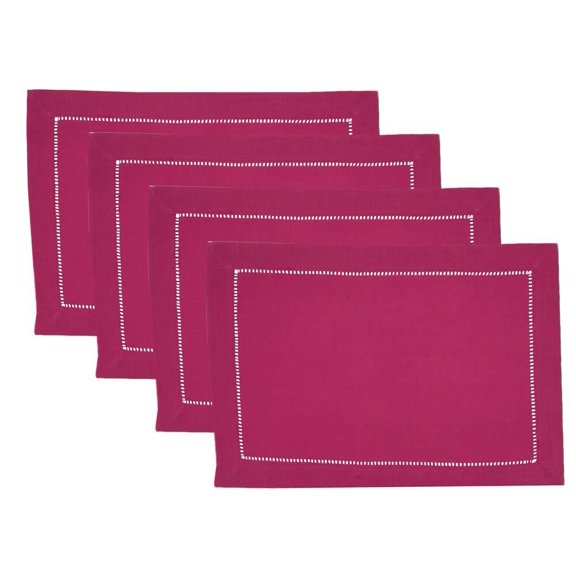 Fennco Styles Classic Hemstitch Design Table Linen Collection