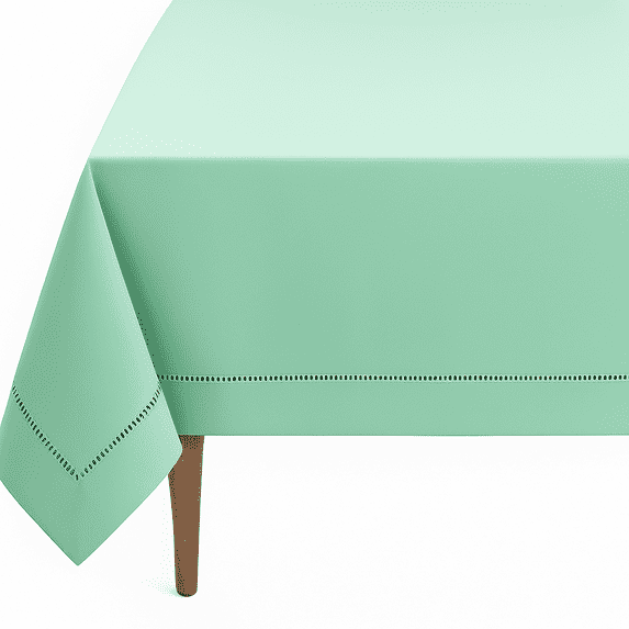 Fennco Styles Classic Hemstitched Border Solid Color Daily Use Table Linens