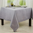 thumbnail image 1 of Fennco Styles Classic Hemstitched Border Solid Color Tablecloth 70" W x 140" L - Slate Rectangle Table Cover for Dining Table, Banquets, Holiday, Weddings, Home Décor and Everyday Use, 1 of 1
