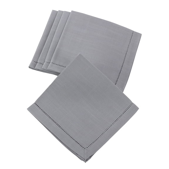 Fennco Styles Classic Hemstitched Design Border Table Runner (20"x20" Napkin-Set of 4)