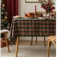 thumbnail image 1 of Fennco Styles Classic Plaid Holiday Tablecloth 56" W X 120" L - Green & Red Tartan Rectangular Table Cover for Dining Room, Christmas Décor, and Winter Festivals, 1 of 3
