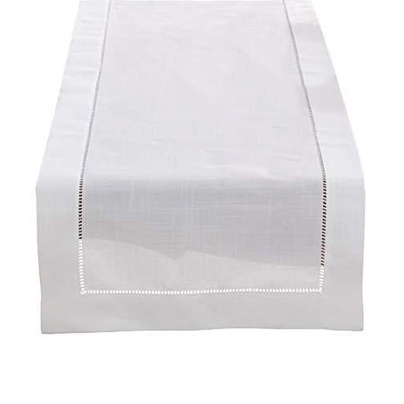 Fennco Styles Classic Solid Color Hemstitch Border Table Linens for Dining Table, Banquet, Wedding, Family Dinner