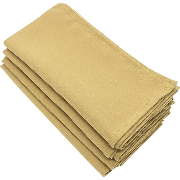Fennco Styles Classic Solid Design Napkins, 20-inch Square, Set of 4 (Cappuccino)