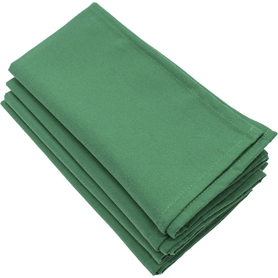 Fennco Styles Classic Solid Design Napkins, 20-inch Square, Set of 4 (Emerald)
