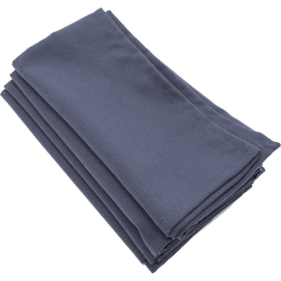 Fennco Styles Classic Solid Design Napkins, 20-inch Square, Set of 4 (Navy Blue)