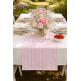 thumbnail image 1 of Fennco Styles Classic Striped Print Table Runner 16 x 72 Inch - Pink, 1 of 4
