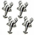 thumbnail image 1 of Fennco Styles Coastal Lobster Metal Napkin Rings, Set of 4 - Silver Napkin Holders for Home Décor, Nautical Themed, Dining Table, Banquets and Special Occasions, 1 of 4