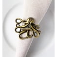 thumbnail image 1 of Fennco Styles Coastal Octopus Metal Napkin Rings, Set of 4 - Bronze Nautical Napkin Holders for Home Décor, Dining Table, Banquets, Family Gathering and Special Occasions, 1 of 8