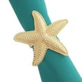 thumbnail image 1 of Fennco Styles Coastal Starfish Metal Napkin Rings, Set of 4, 1 of 8