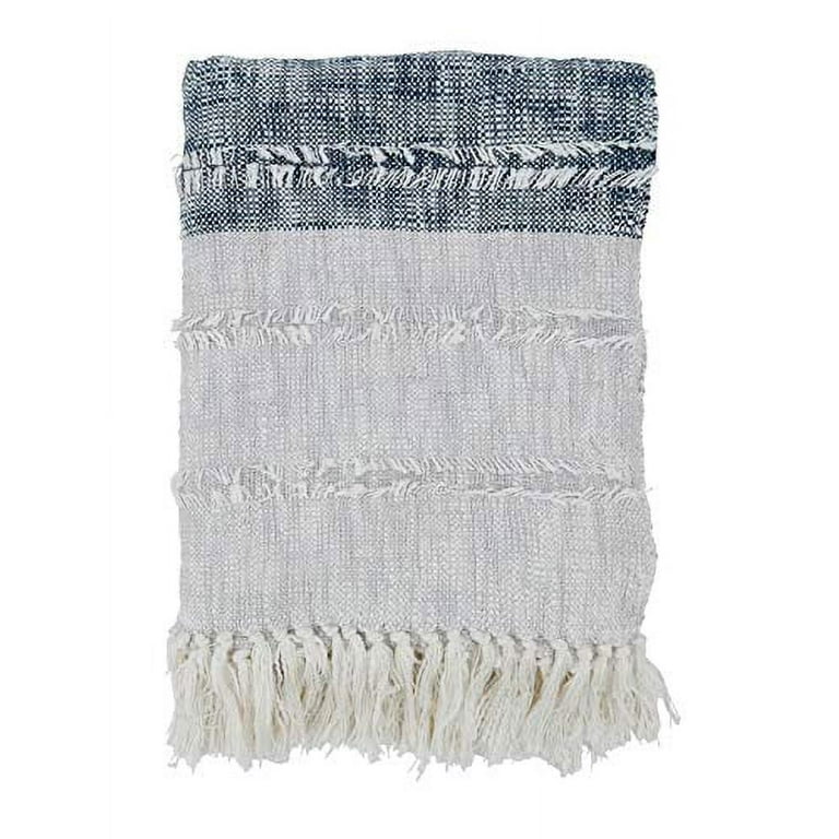 Navy tassel throw blanket new arrivals