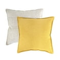 thumbnail image 1 of Fennco Styles Contemporary Neutral Solid Textured Reversible Two-Tone Decorative Throw Pillow Cases 18 x 18 Inch, Set of 2 - Mustard Throw Pillow Cover, 1 of 5