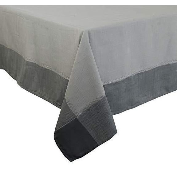 Fennco Styles Contemporary Solid Color Border Design Tablecloth