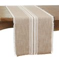 thumbnail image 1 of Fennco Styles Contemporary Striped Fringe Cotton Table Runner 13" W x 72" L - Natural Table Cover for Home, Dining Table Décor, Family Gathering, Banquets and Special Events …, 1 of 5