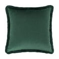 thumbnail image 1 of Fennco Styles Contemporary Velvet Fringed Solid Decorative Throw Pillow 17-inch Square, 1 of 9