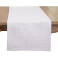 thumbnail image 1 of Fennco Styles Country Gingham with Crochet Edge Cotton Table Runner 16”W x 72" L - Purple Checkered Table Cover for Home Décor, Dining Table, Banquets, Holidays and Special Occasions, 1 of 3