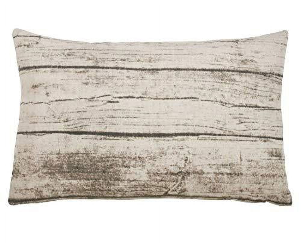 Natural Wood Print Cotton Polyester Pillow Cover 13" x 20"