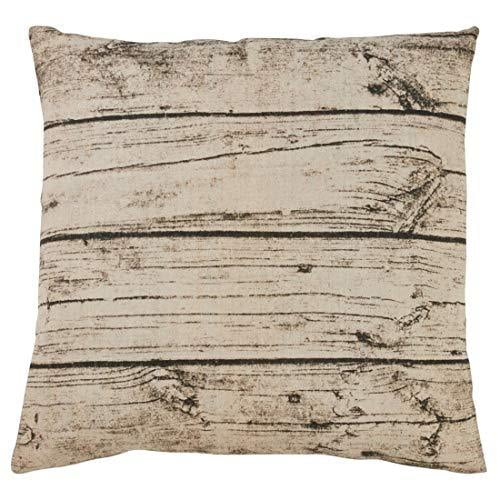 Fennco Styles Country Wood Grain Design Cotton Throw Pillow