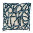 thumbnail image 1 of Fennco Styles Crackle Embroidered Cotton Decorative Throw Pillow 20" W x 20" L - Blue Textured Cushion for Home, Couch, Living Room and Office Décor, 1 of 5
