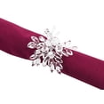 thumbnail image 1 of Fennco Styles Crystal Design Collection Napkin Ring - Set of 4 (2.5" Crystal Rose Blossom), 1 of 2