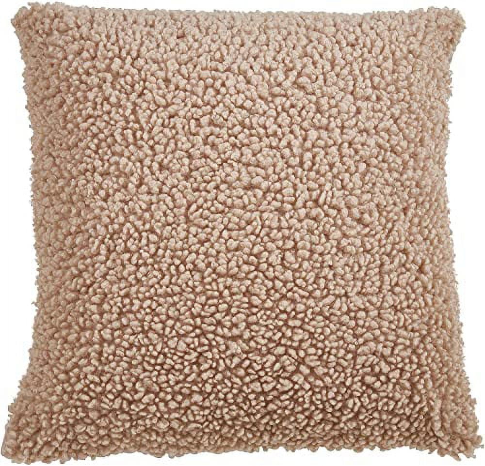 Natural Faux Fur Euro Pillow Cover