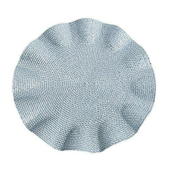 Fennco Styles Curly and Glittery Traycloths Placemats Set of 4 - 15" Round