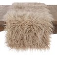 thumbnail image 1 of Fennco Styles Decorative Faux Mongolian Fur Runner (Oatmeal, 16"x72" Oblong), 1 of 2