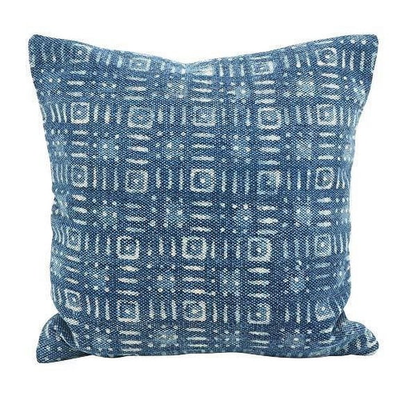Fennco Styles Distressed Bohemian 18 Inch Square Cotton Down Filled Decorative Throw Pillow for Couch, Sofa, Bedroom, Office and Living Room Décor